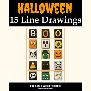 15 Halloween Link Drawings for Scrap Wood Projects