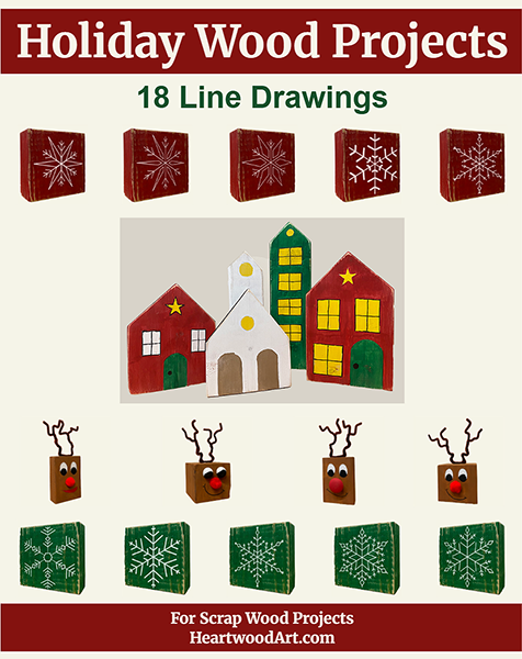 19 Christmas Line Drawings PDF