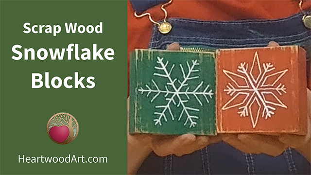 Scrap Wood Christmas Snowflake Blocks
