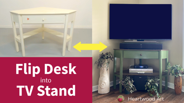 Corner Desk to TV Stand Flip