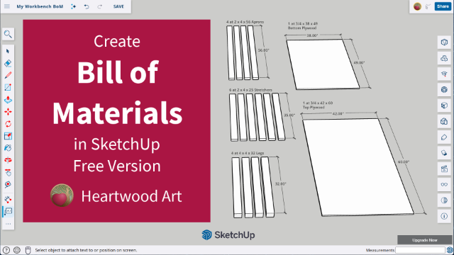 Create a Bill of Materials in Free SketchUp