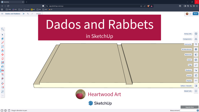 Create Dados and Rabbets in SketchUp