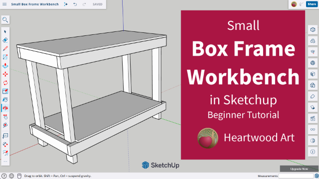 Small Box Frame Workbench in SketchUp